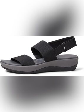 Clarks cloudstoppers arla jacory Slingback Sandals black/grey size 9